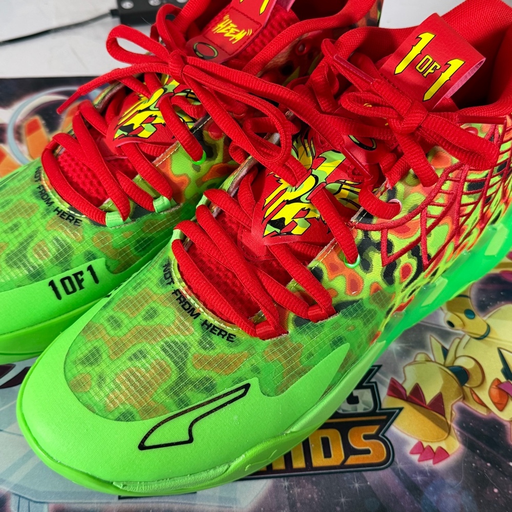 Puma MB.01 LaMelo Ball 1 of 1 Heem Basketball Shoes Green Red Mens 11.5